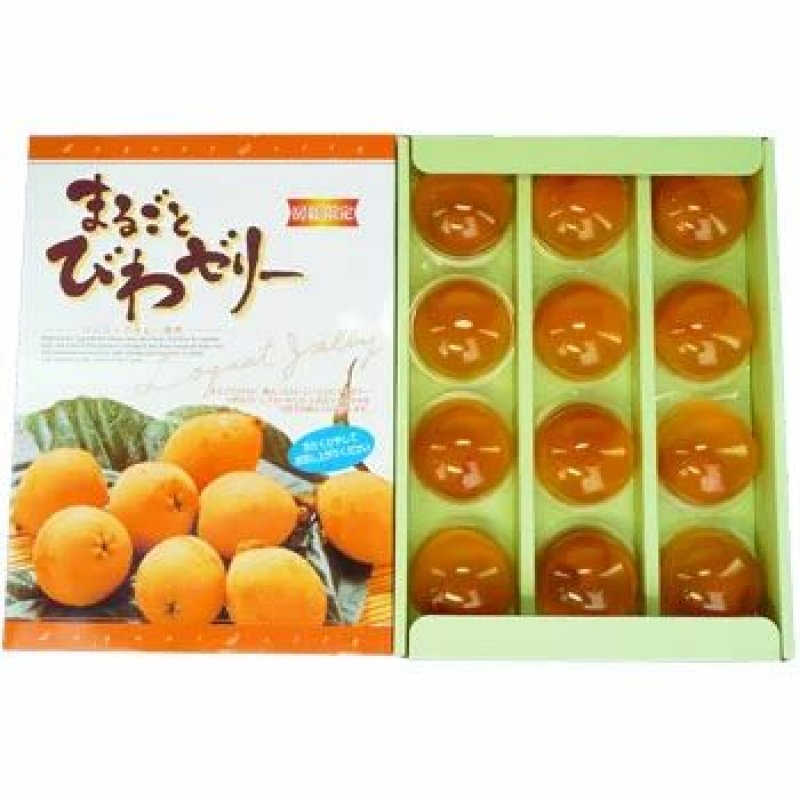 画像2: まるごとびわゼリー　12個入 "Marugoto Biwa Jelly 12pcs"   ( Whole loquat jelly) (2)