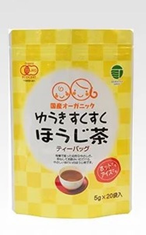 画像1: ゆうきすくすくほうじ茶ティーバッグ　Organic Yuuki Sukusuku Houjicha Tea Bags (1)