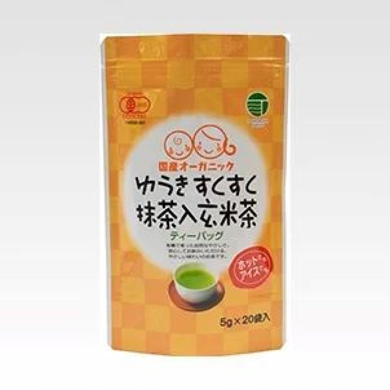画像1: ゆうきすくすく抹茶入玄米茶ティーバッグ　Yuuki Sukusuku Brown Rice Tea with Matcha Tea Bags (1)