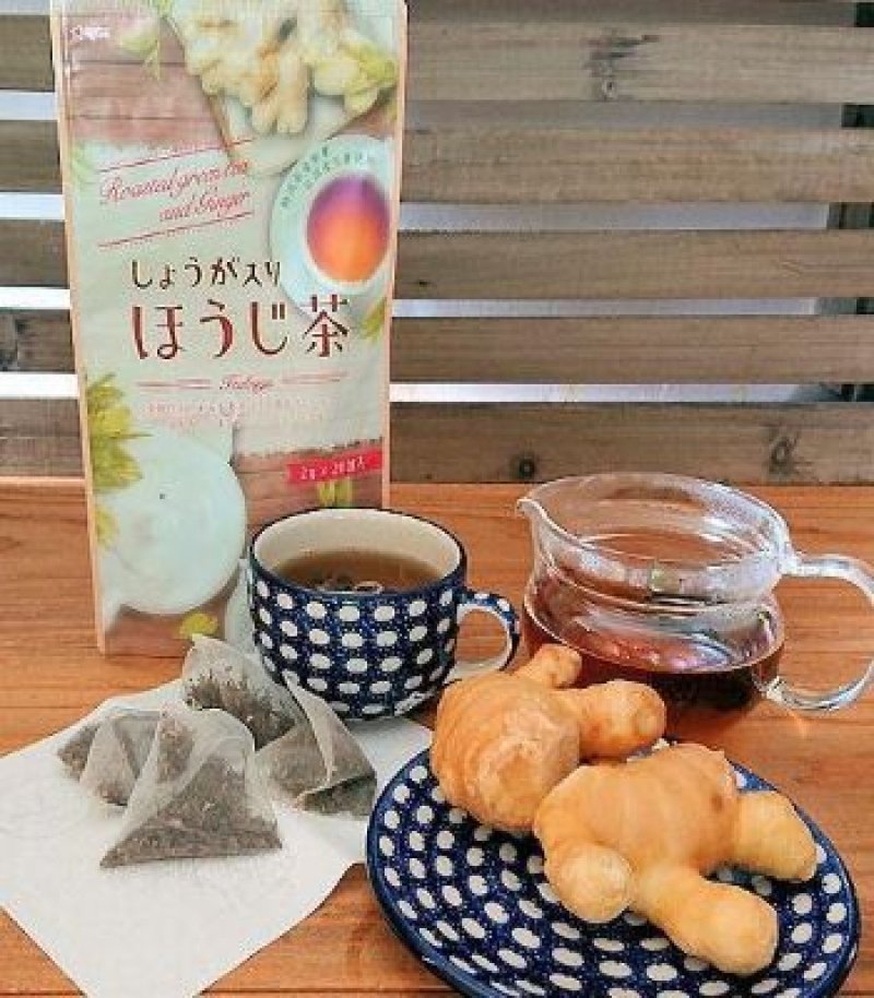 画像1: しょうが入ほうじ茶 ティーバッグ 2gX10包 Roasted green tea and Ginger