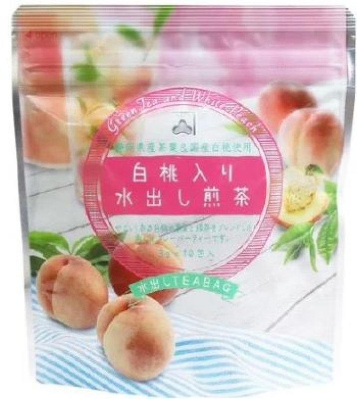 画像1: 白桃入り煎茶 ティーバッグ　 3g×10包 　Green tea and White peach (1)