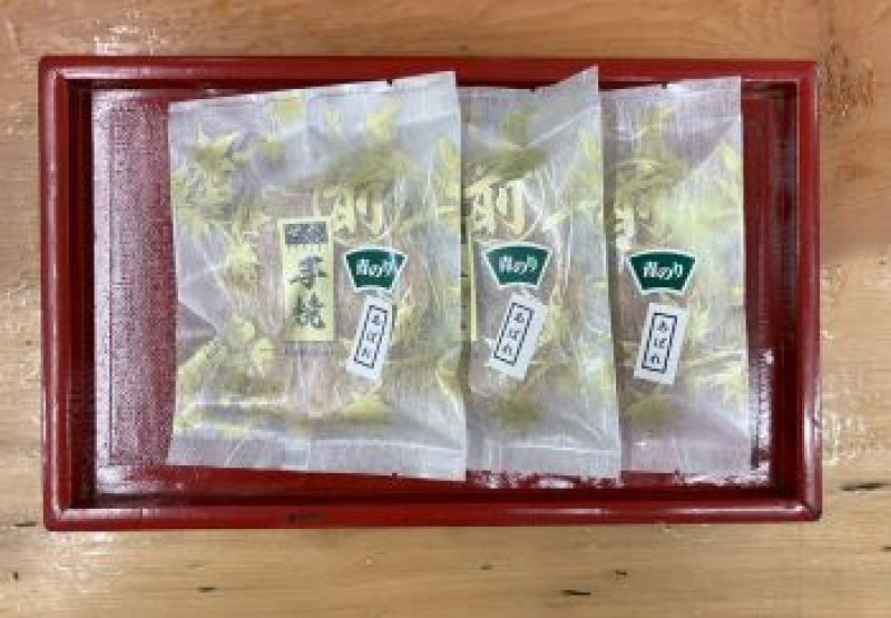 画像2: 本手焼き煎餅「あばれ青のり」3枚  Hand-baked rice crackers, Abare Aonori 3pcs. (2)